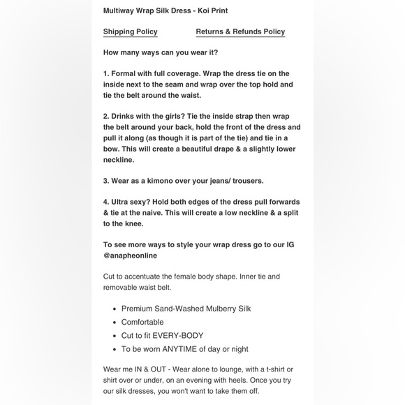 Anaphe Multiway Wrap Silk Dress XS - Picture 15 of 16